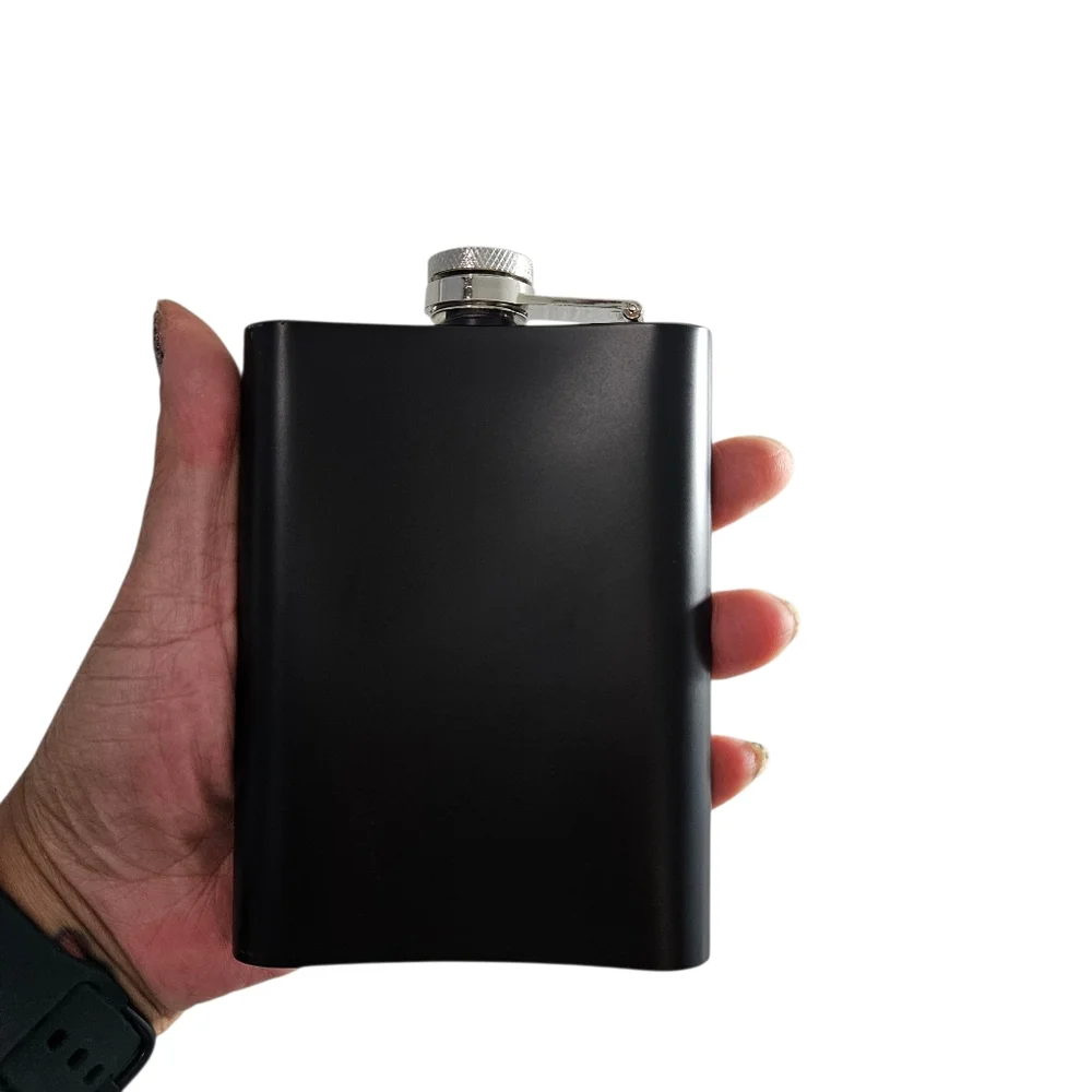 New Black Groomsman Flask Set